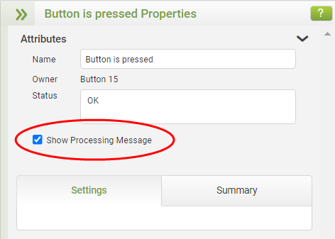 Show Processing Message