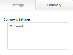 Comment Settings