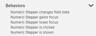 Numeric Stepper Behavior