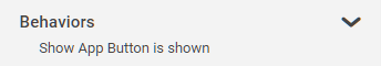 Show App Button Behaviors