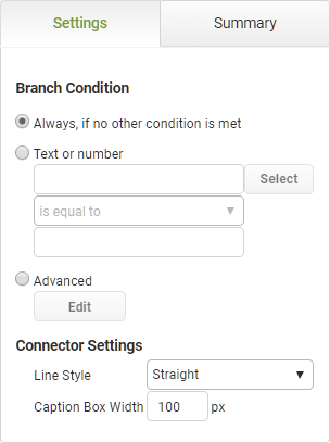 Multiple Branch Connector Settings