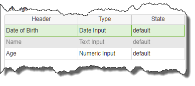 Managing Table Properties - Columns Section