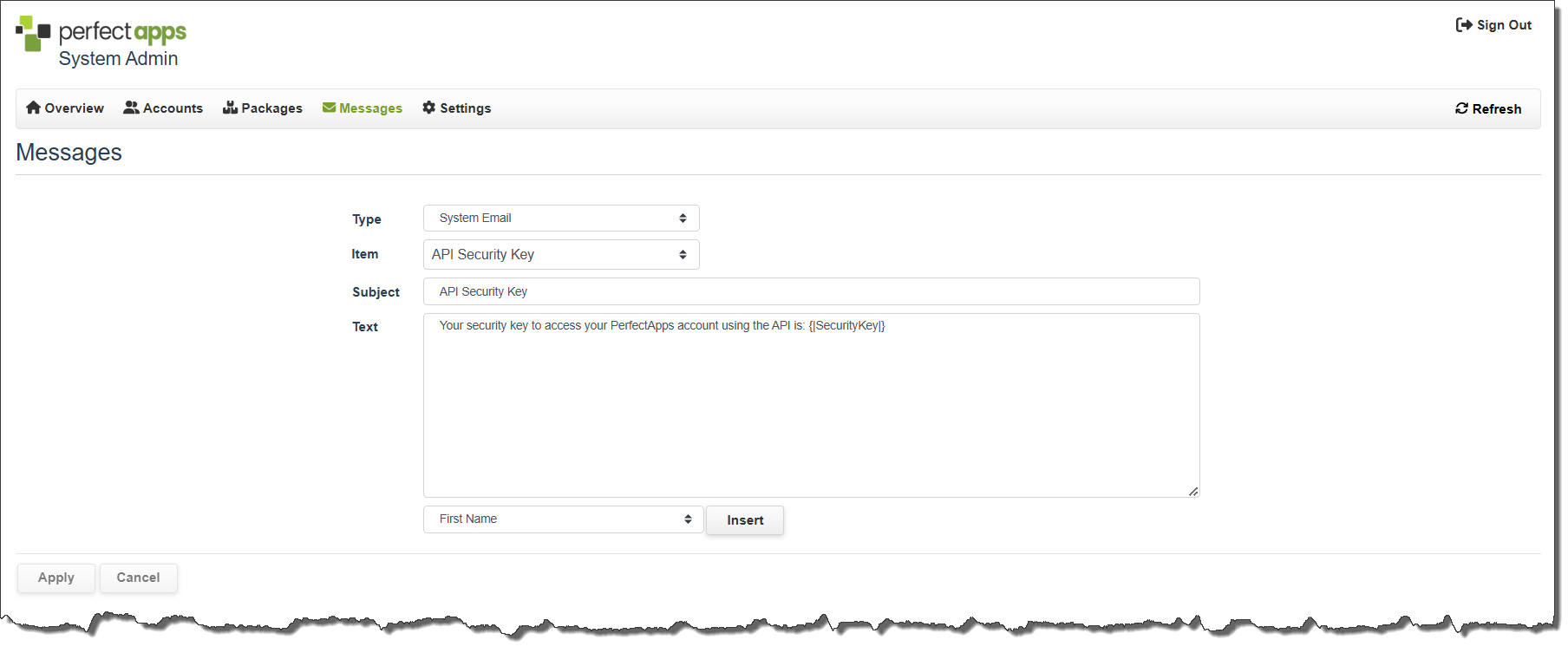 Messages Page